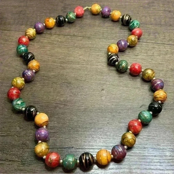 Jewelry - Colorful Large Beaded Statement Necklace